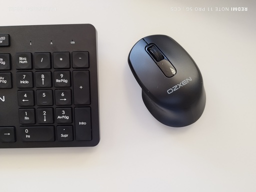[OZKM-71001/SLB] Kit Teclado y Mouse OzXen by exact Español Latam 2.4GHz Inalámbrico